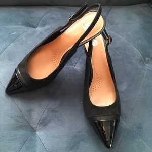 Elegant Black Slingback Heels